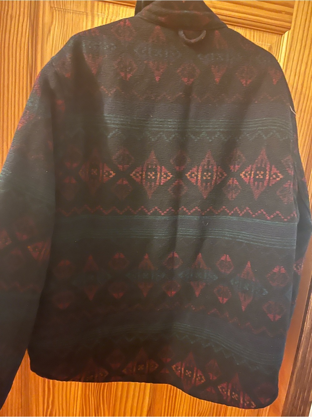 Jachs Black Jacket with Red Geometric Pattern - Picture 3 of 3
